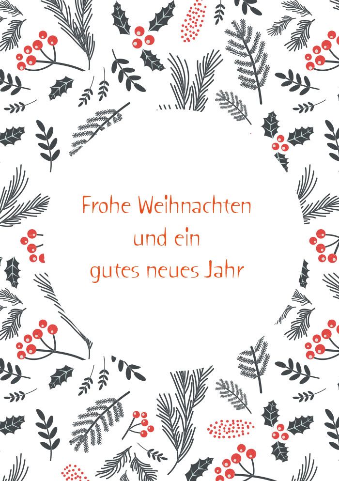 Faltkarte Mini Frohe Weihnachten und ein gutes neues Jahr