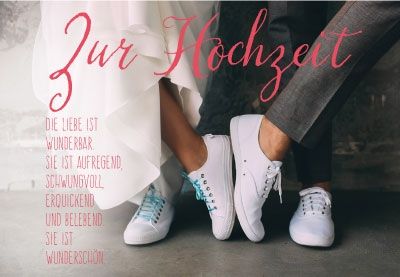 Faltkarte Zur Hochzeit (Turnschuhe)