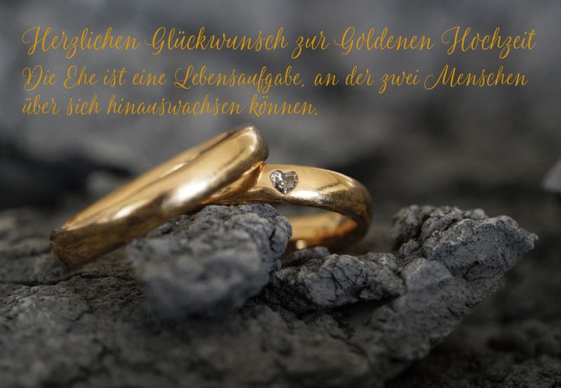 Faltkarte Goldene Hochzeit