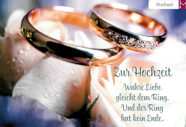 Faltkarte Zur Hochzeit (Ringe)