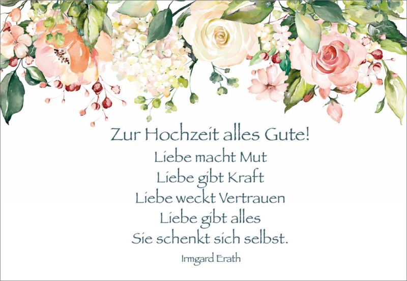 Faltkarte Zur Hochzeit alles Gute!