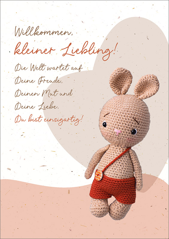 Faltkarte Willkommen, kleiner Liebling!