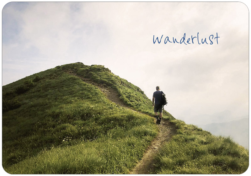 Postkarte Wanderlust