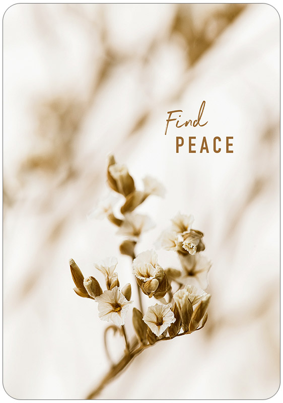 Postkarte Find peace