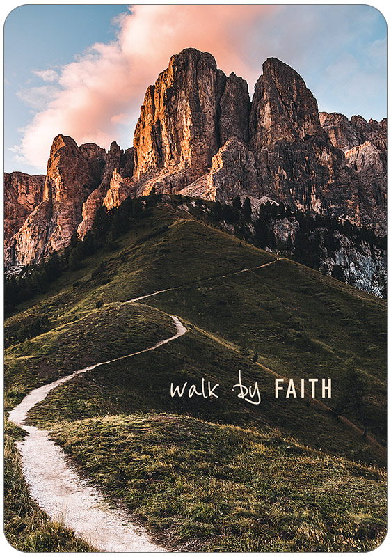 Postkarte Walk by faith