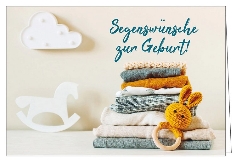 Faltkarte Segenswünsche zur Geburt!