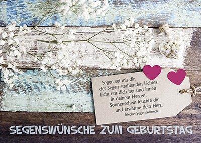 Postkarte Segenswünsche zum Geburtstag