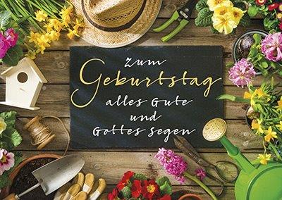 Postkarte Zum Geburtstag alles Gute und Gottes Segen | Christlicher