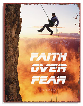 Faith over fear - Metallschild gross