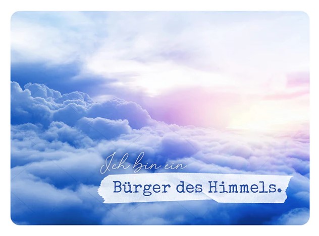 Postkarte Ich bin ein Bürger des Himmels