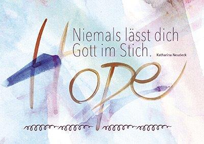 Postkarte Niemals lässt dich Gott im Stich