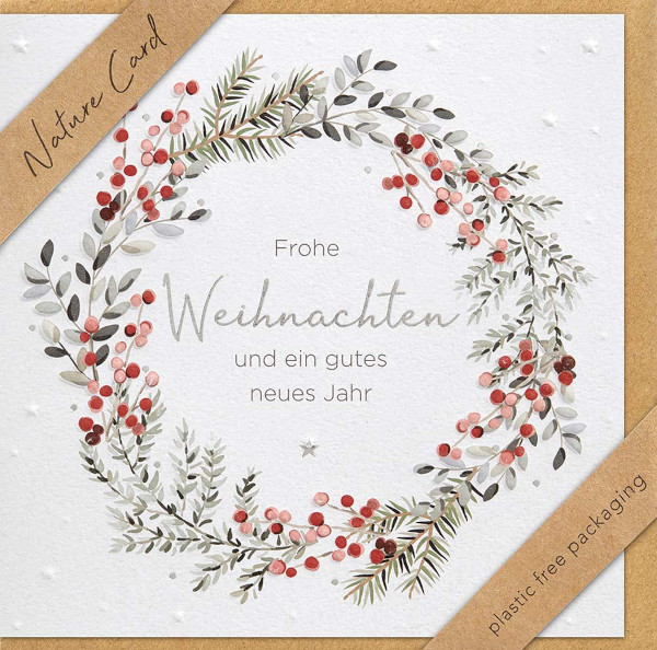 Faltkarte Frohe Weihnachten Nature Card