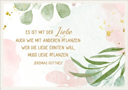 Postkarte Es ist mit der Liebe...