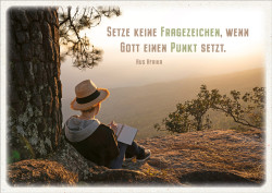 Postkarte Setz keine Fragezeichen...