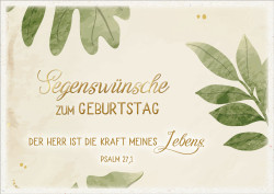 Postkarte Segenswünsche zum Geburtstag