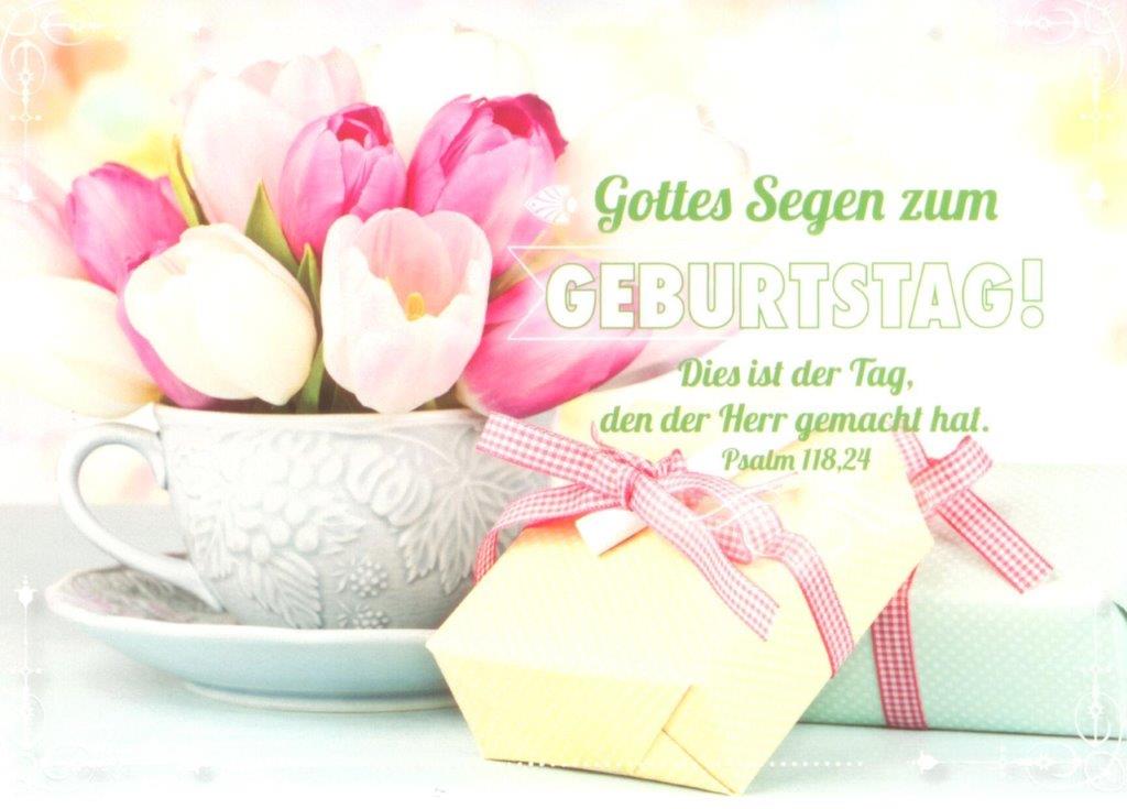 Postkarte Gottes Segen zum Geburtstag