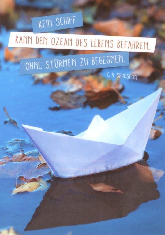 Postkarte Kein Schiff kann den Ozean des Lebens befahren... 