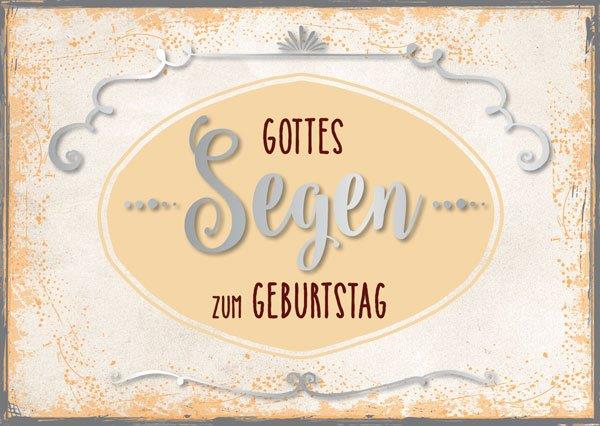 Postkarte Gottes Segen zum Geburtstag