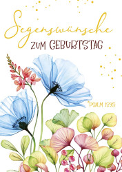 Postkarte Segenswünsche zum Geburtstag