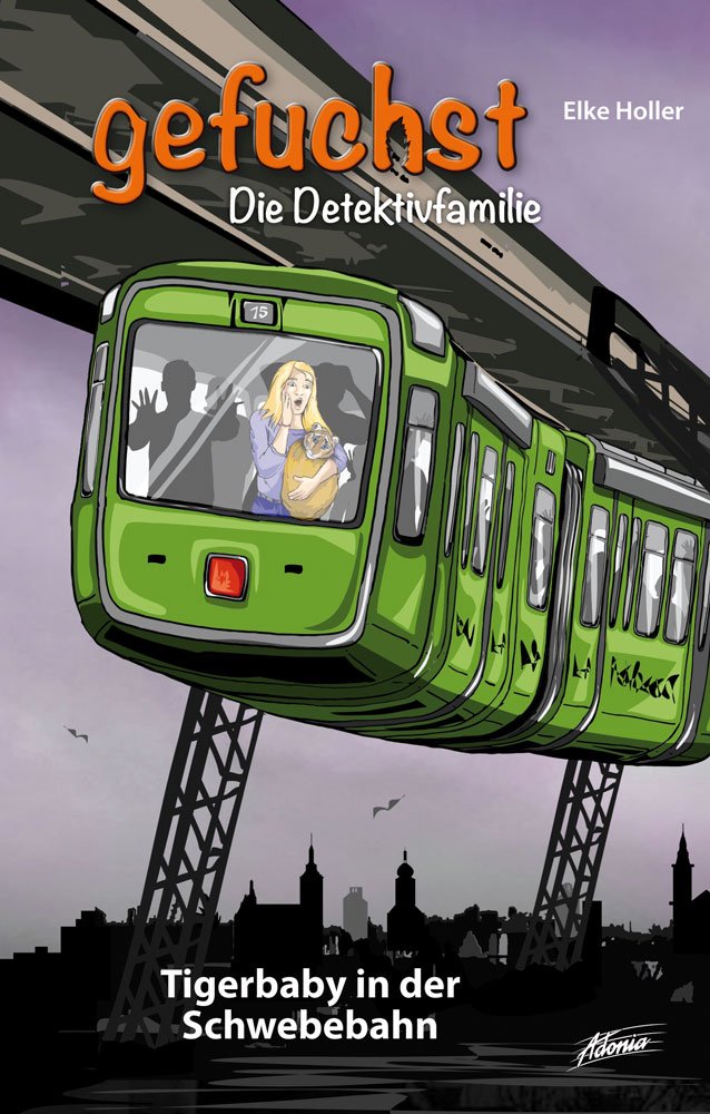 gefuchst - Tigerbaby in der Schwebebahn