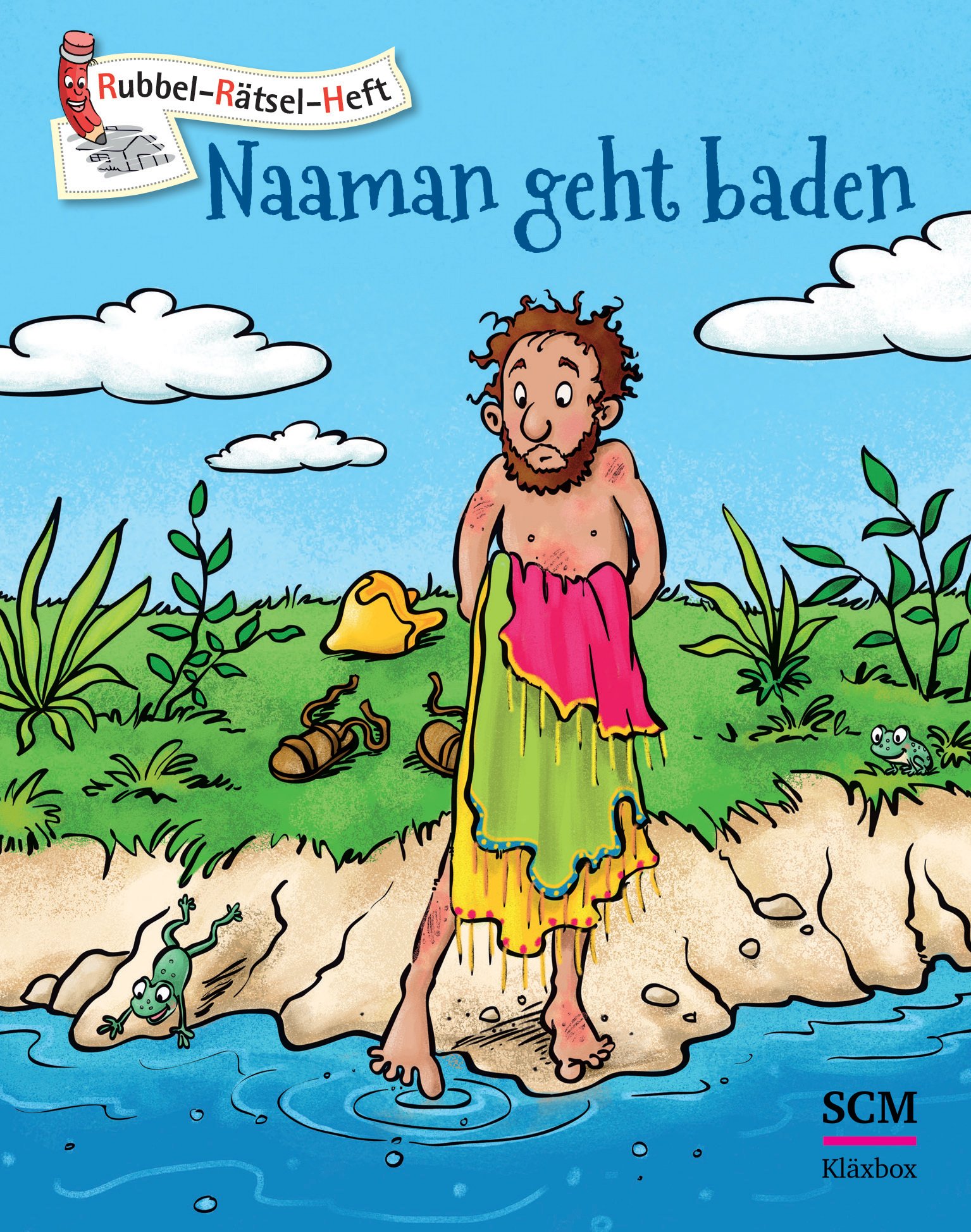 Naaman geht baden Rubbel-Rätsel-Heft