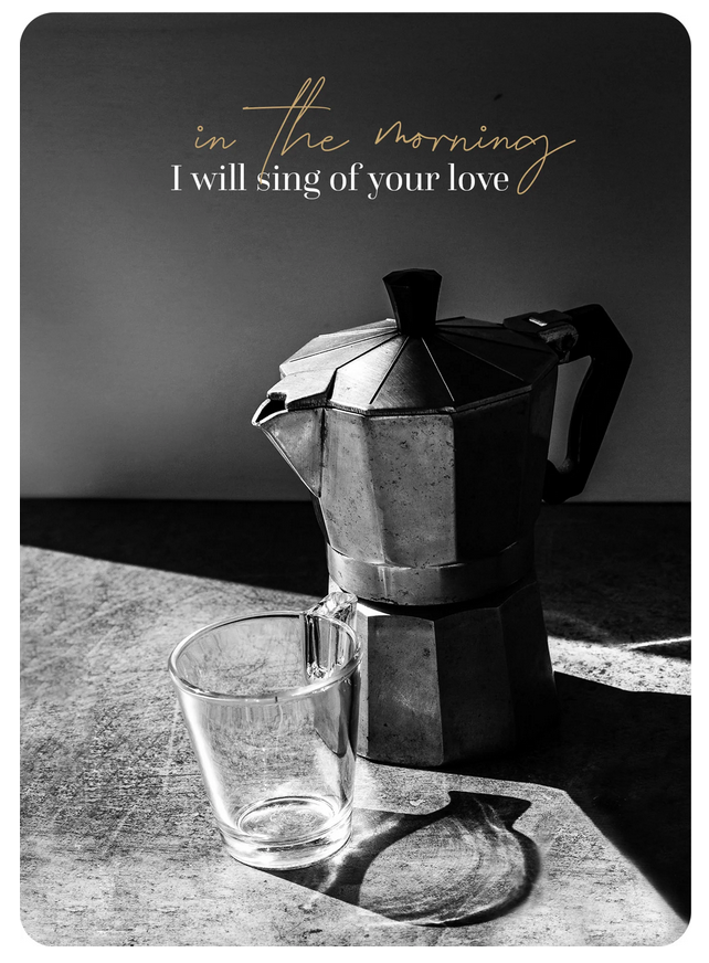 I  will sing of your love (Postkarte Big Blessing im XL Format - Black & White)