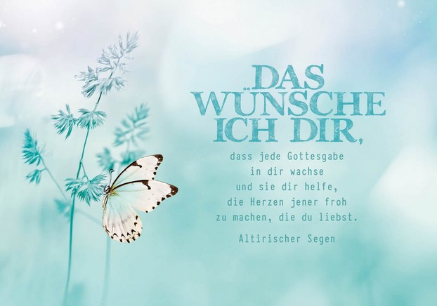 Postkarte Das wünsche ich dir... (Schmetterling)