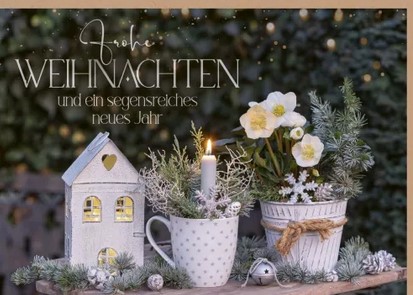 Faltkarte Frohe Weihnachten und ein segensreiches neues Jahr