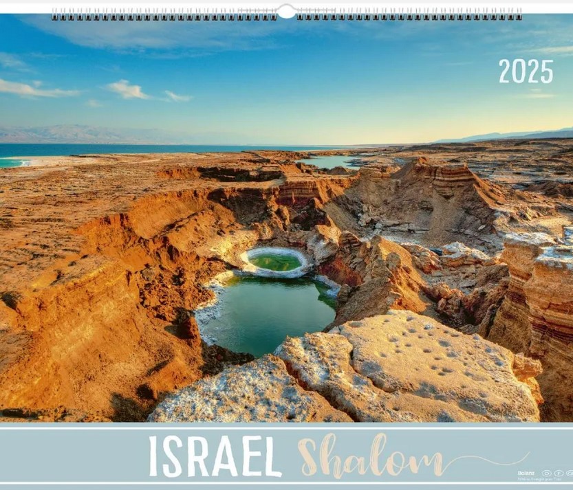 Israel Shalom 2025 dreisprachig - Super-Wandkalender