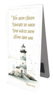 Magnetlesezeichen Leuchtturm - Psalm 139,5