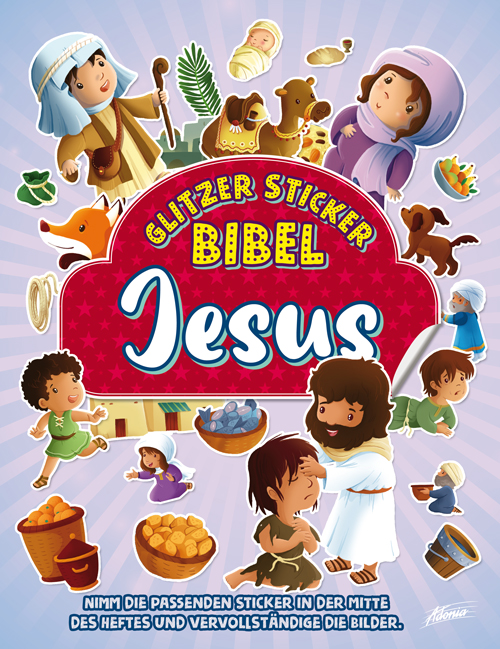 Glitzer Sticker Bibel - Jesus