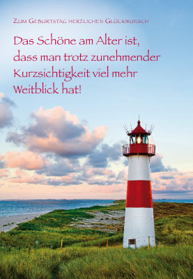 Faltkarte Geburtstag Leuchtturm