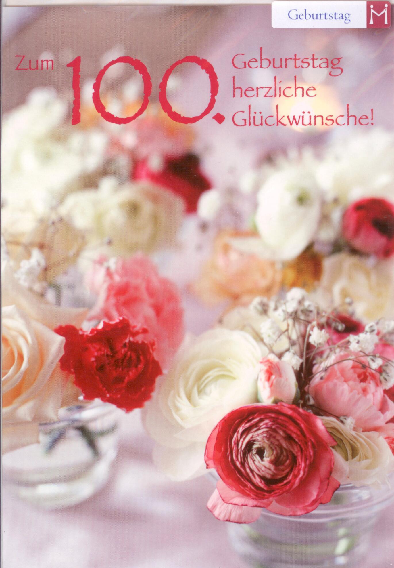 Faltkarte  Zum 100. Geburtstag