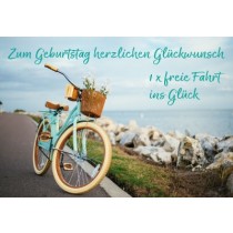 Faltkarte Zum Geburtstag herzlichen Glückwunsch Velo