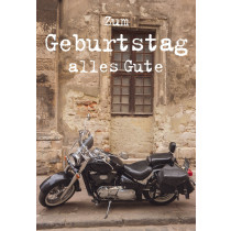 Faltkarte Geburtstag Motorrad