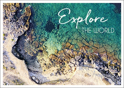 Postkarte Explore the world