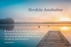 Faltkarte Trauer - Herzliche Anteilnahme