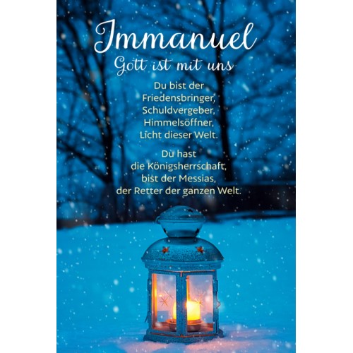 Faltkarte Weihnachten - Immanuel