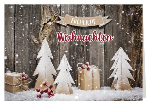 Faltkarte - Fröhliche Weihnachten