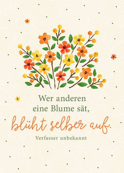 Postkarte Big Blessing Selber aufblühen