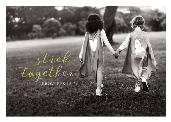 Postkarte Stick together