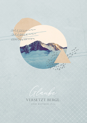 Poster: Glaube versetzt Berge - DIN A3