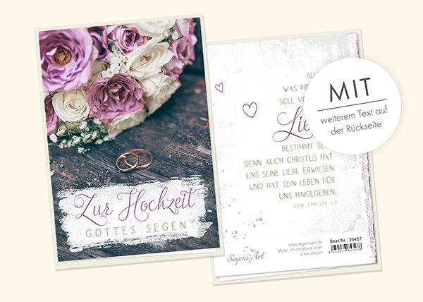 Faltkarte Zur Hochzeit - Von Liebe bestimmt