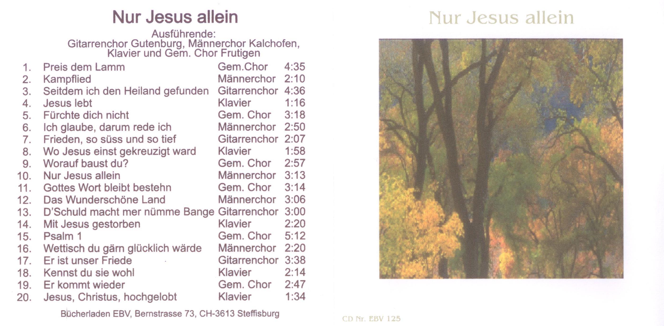 Nur Jesus allein