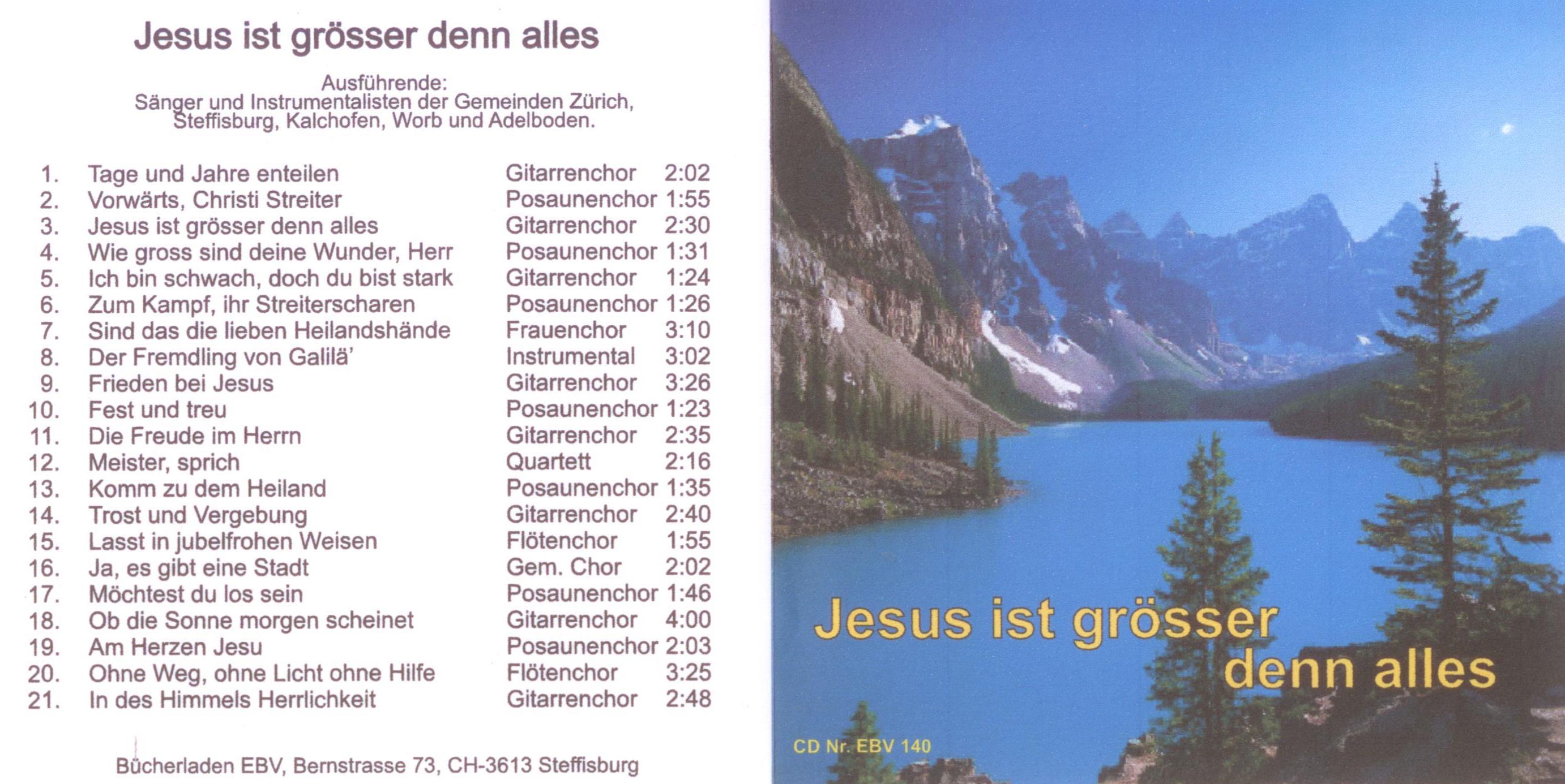 Jesus ist grösser denn alles