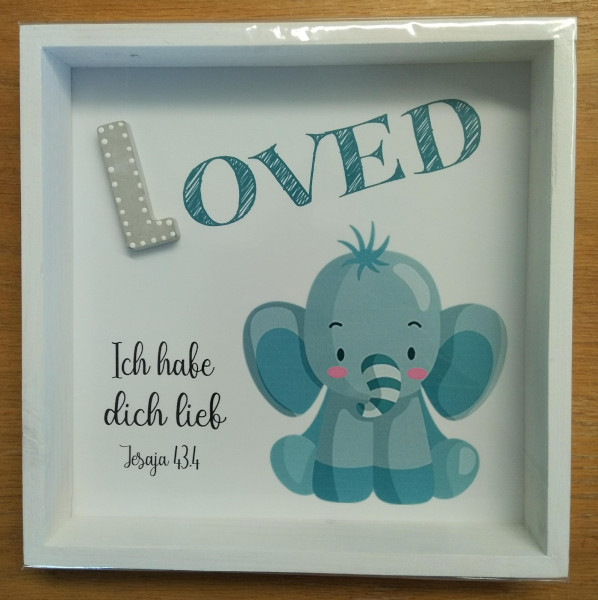 Wandbild Loved Elefant