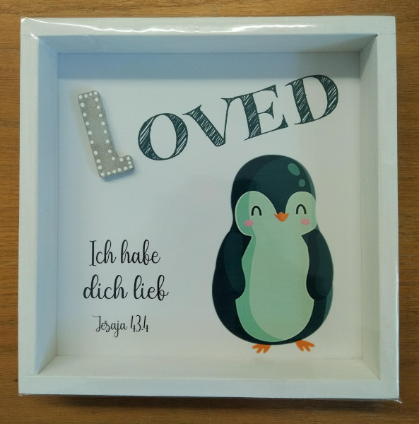 Wandbild Loved Pinguin