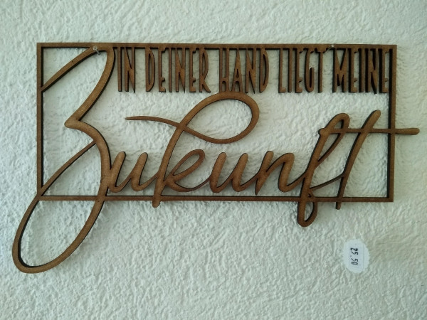 Holzschrift Zukunft